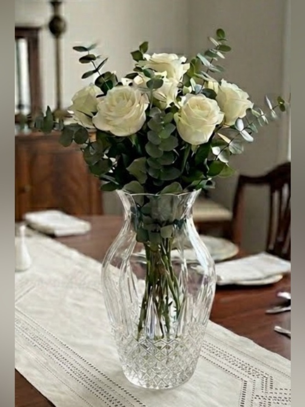 Vintage 1970’s Longchamp Cristal d’Arques Lead Crystal Vase